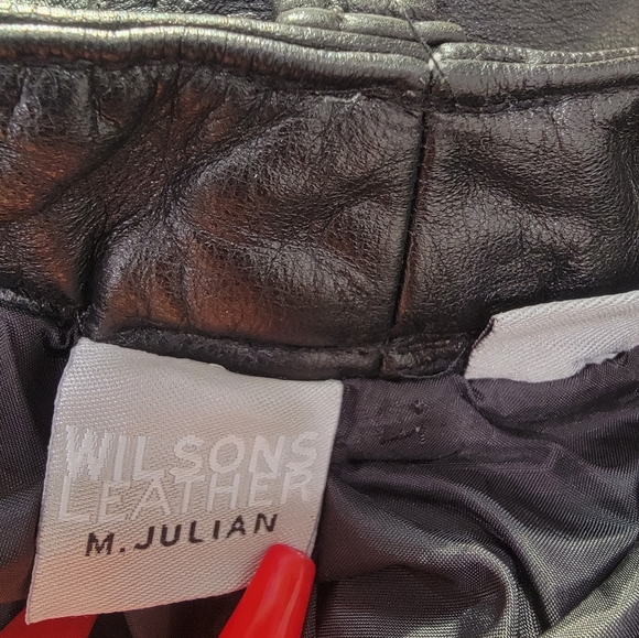 Wilsons Leather Pants Women's 34 Black Casual Lined Cargo Pocket Pants - Picture 8 of 9
